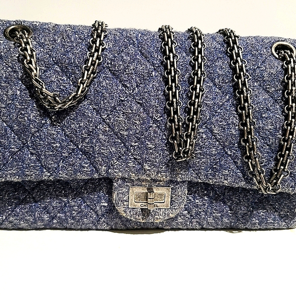 Chanel Blue Quilted Chain Bag